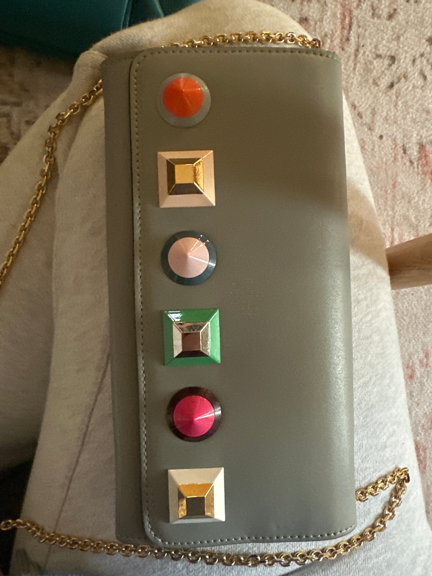 FENDI rainbow stud WOC