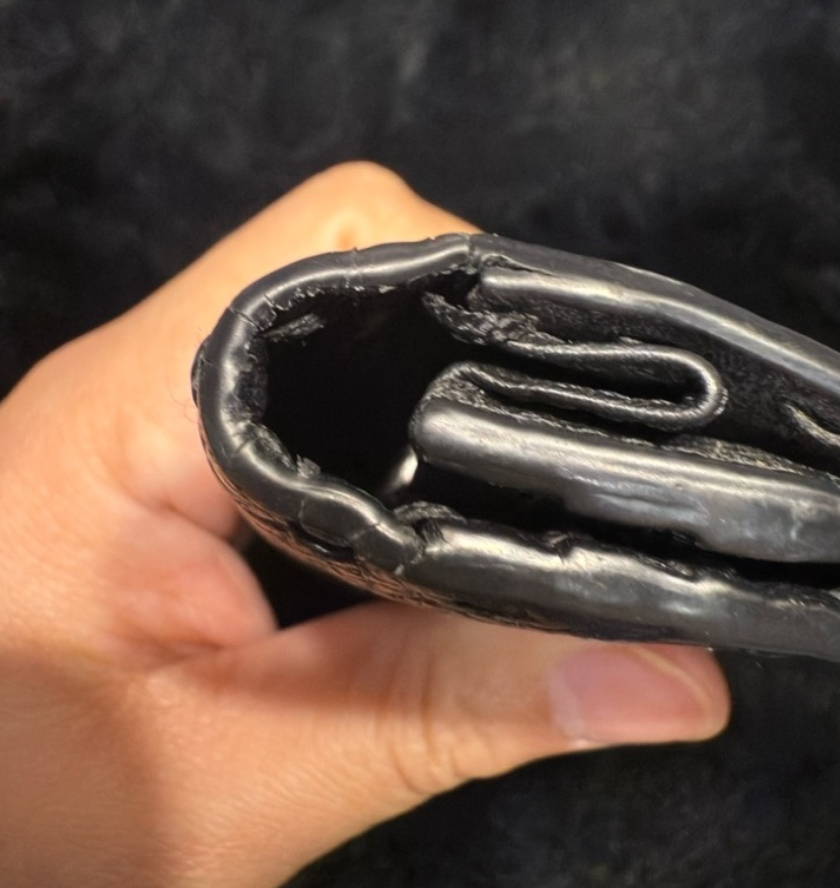 FENDI Selleria Dark Grey Leather Wallet