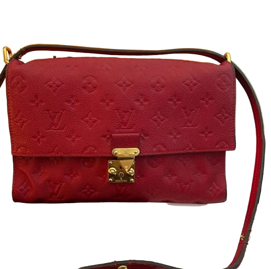 Rare Louis Vuitton Fascinante MM in red Jaipur Empreinte leather