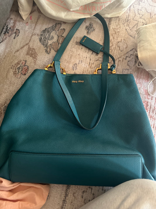 Miu miu blue tote