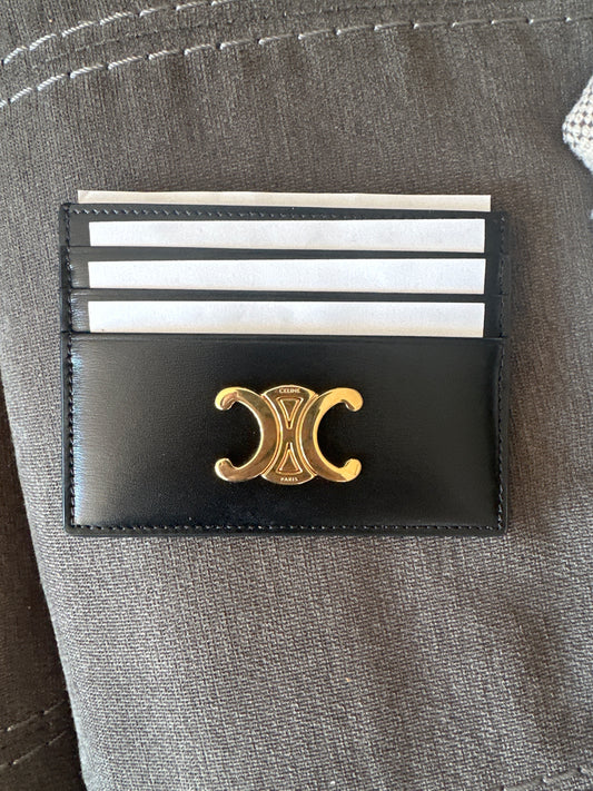 Celine shiny calfskin cardholder