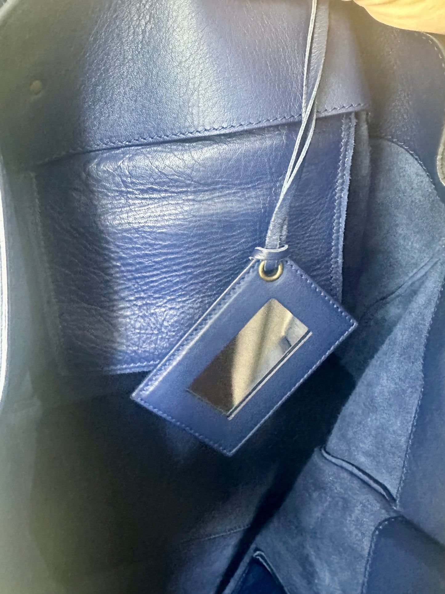 Blue Balenciaga tote