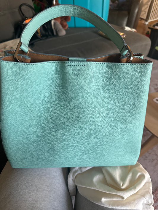 Blue MCM tote