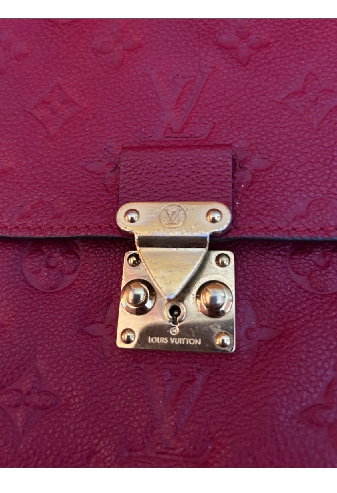 Rare Louis Vuitton Fascinante MM in red Jaipur Empreinte leather