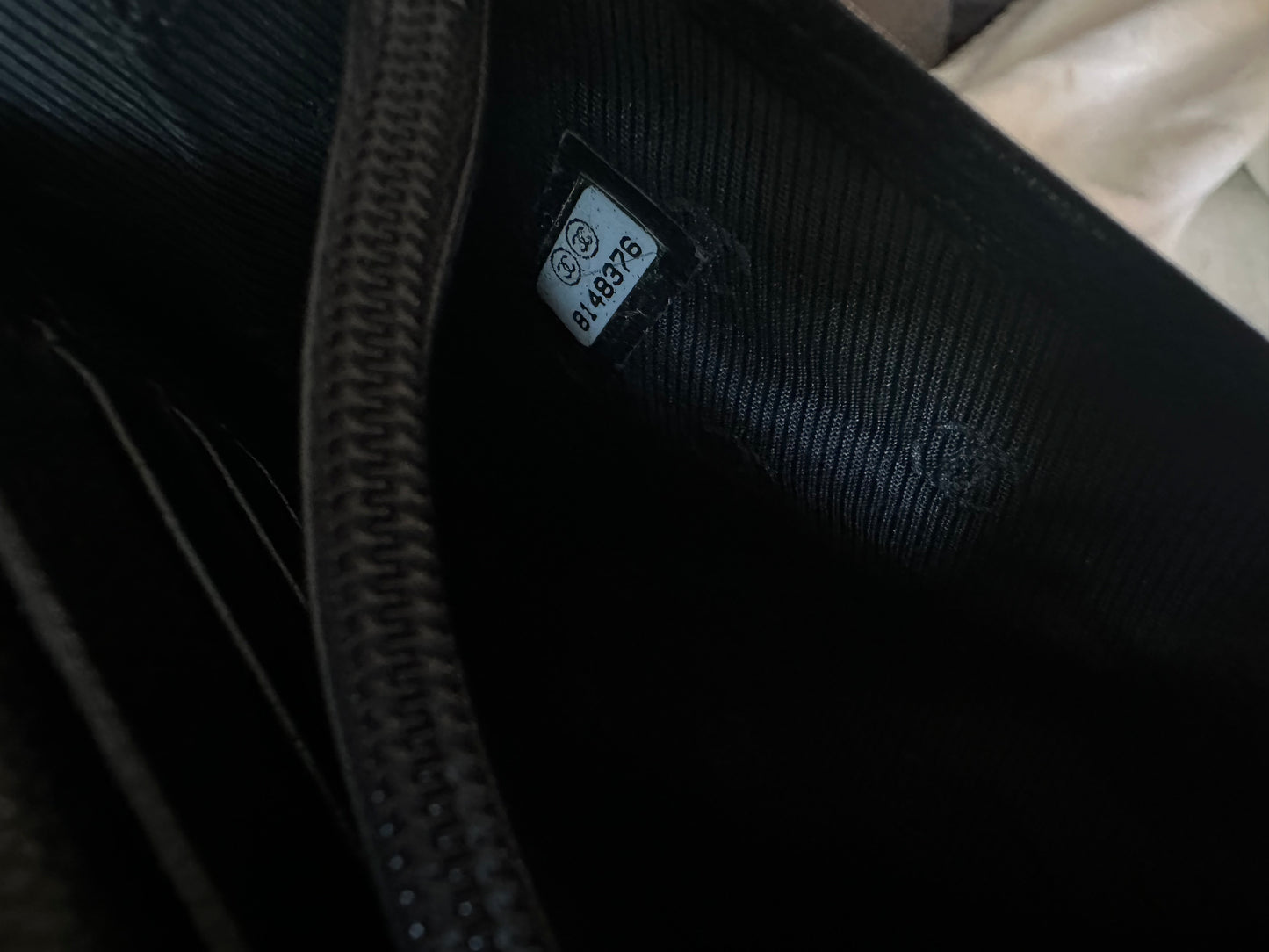 Vintage Chanel "Coco Button" flap wallet in Caviar leather