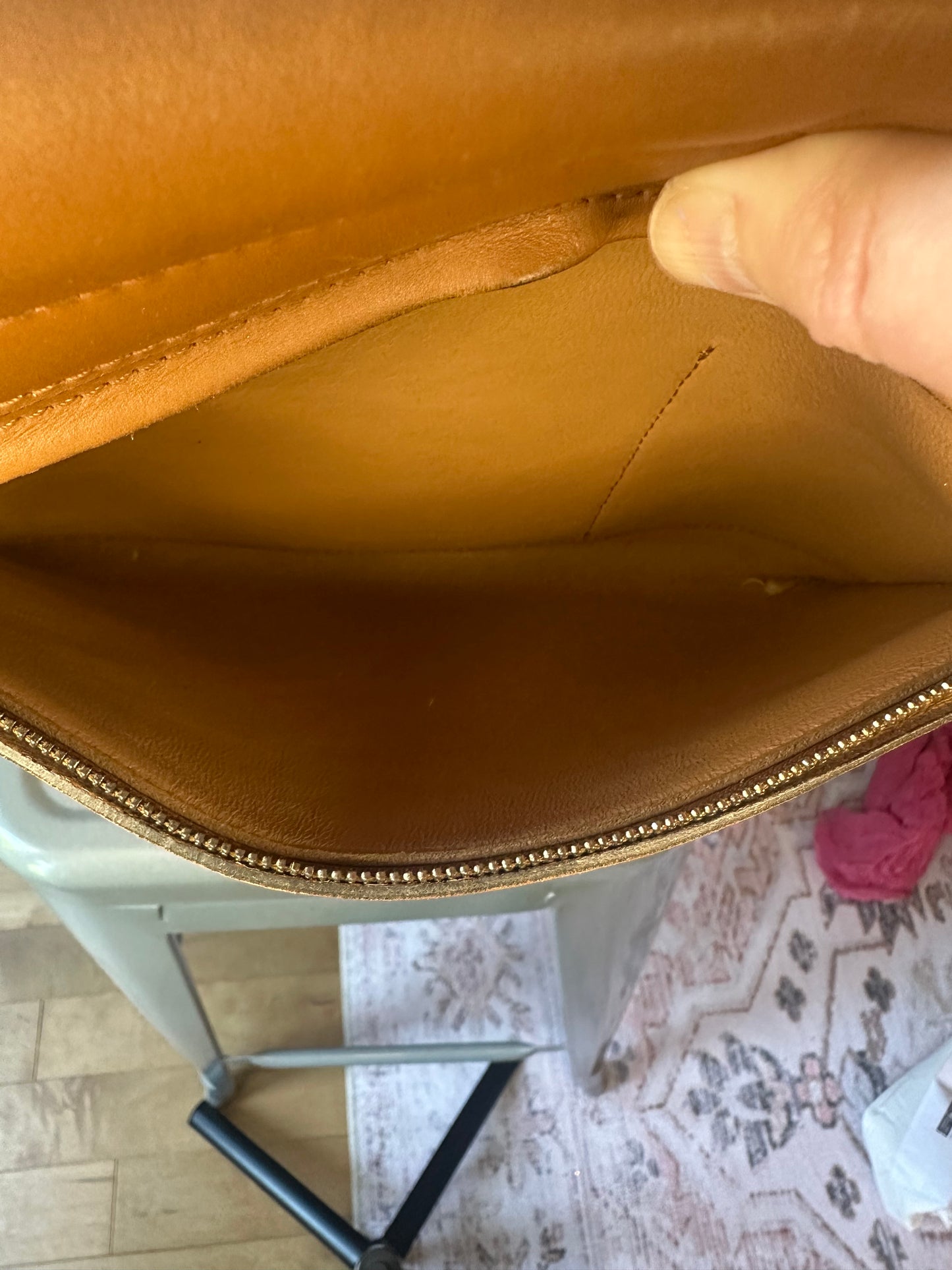 Large Tan Celine Trapeze tote