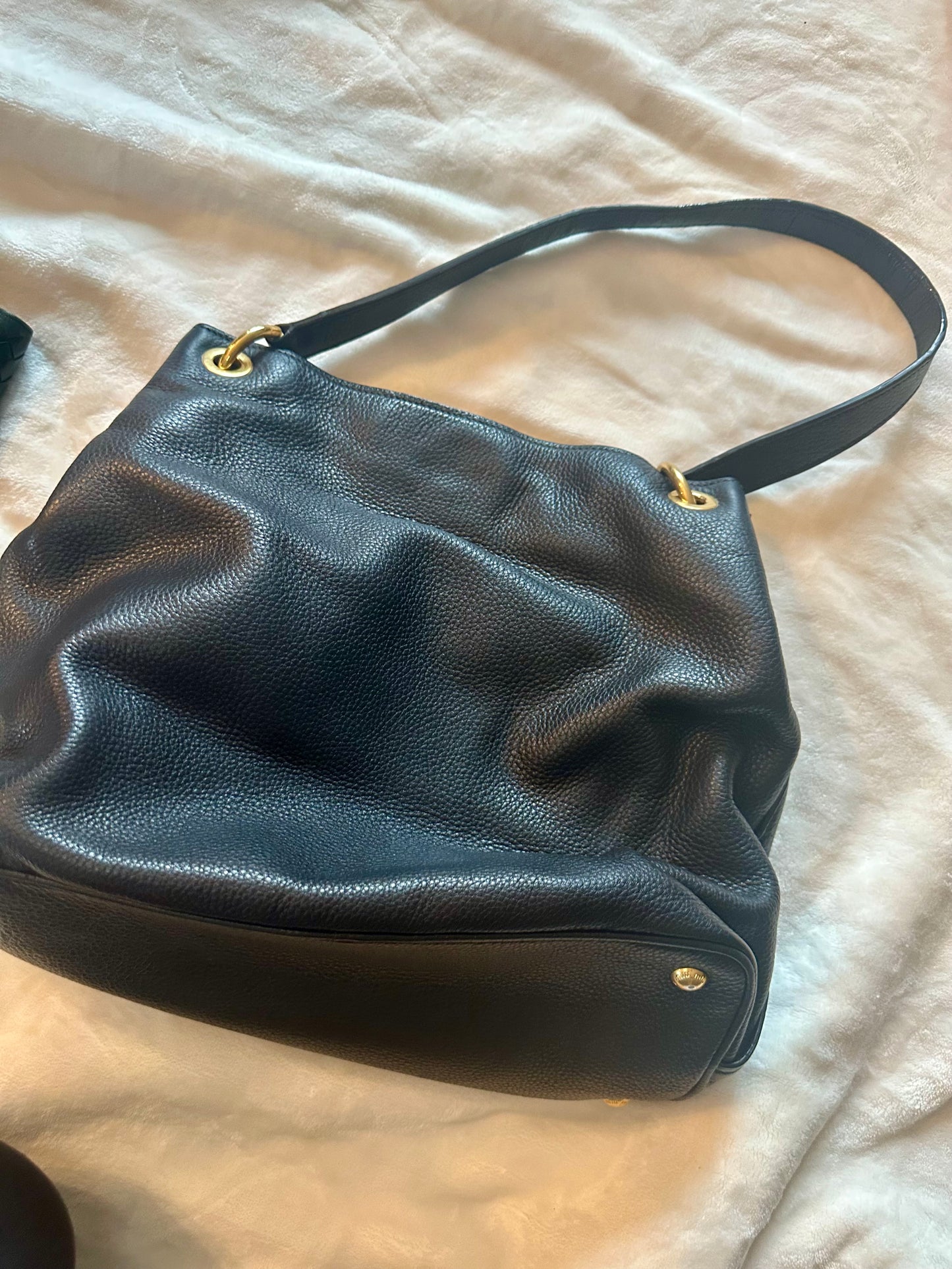 Miu Miu Large Black Soft leather shoulder bag