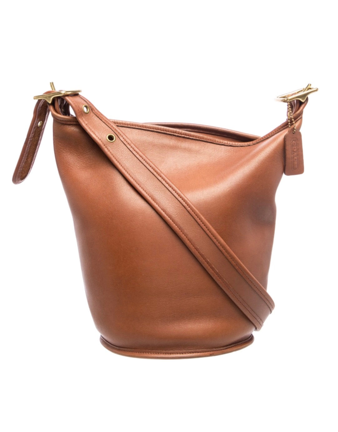 Vintage Coach 9085 Leather Duffle Sac in British Tan