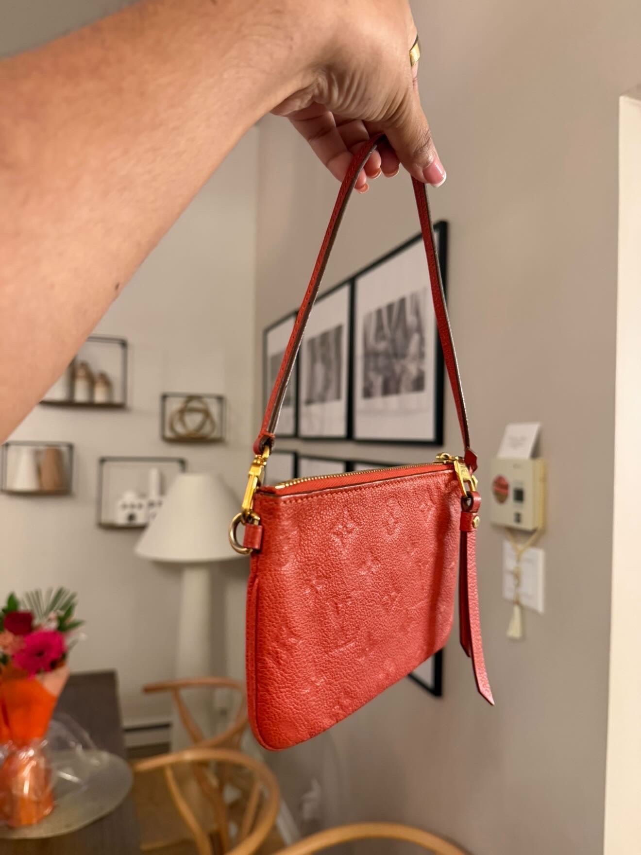 Louis Vuitton Red Empreinte leather mini pochette