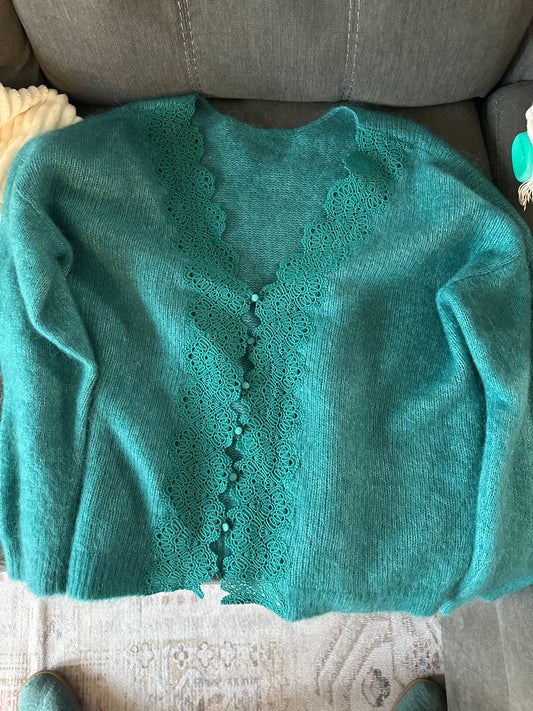 Sezane Teal sweater- women’s size XXL