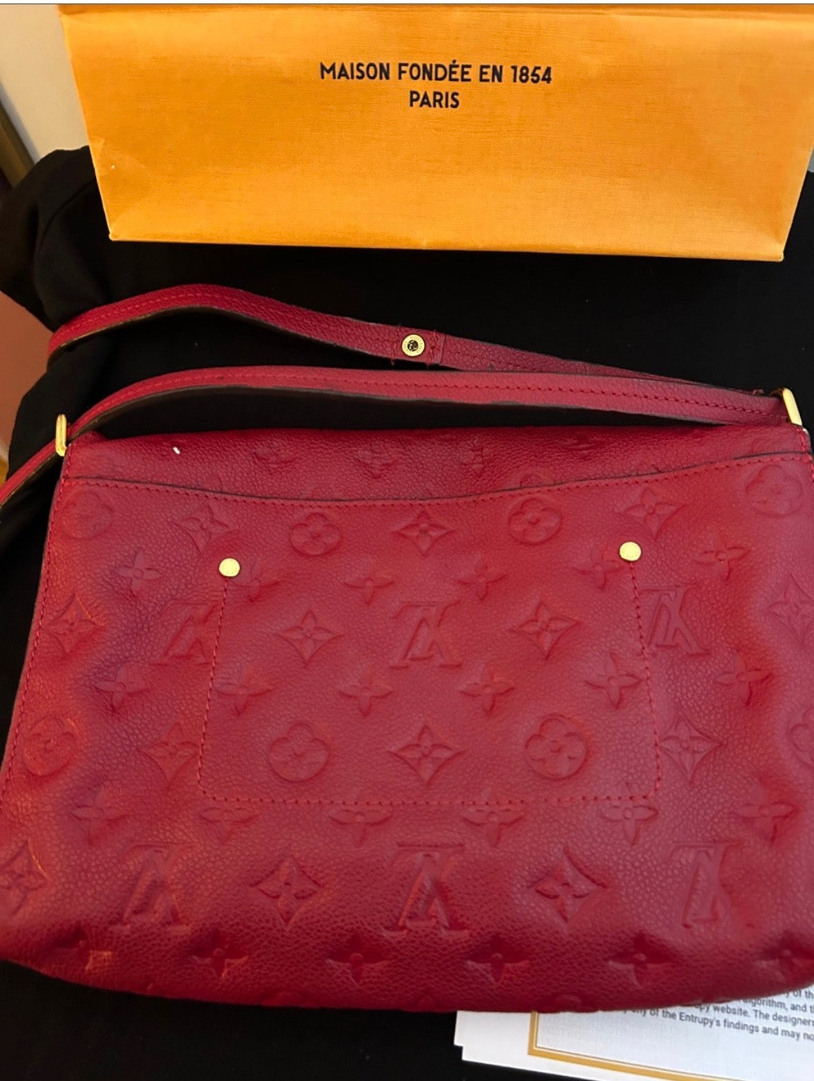 Rare Louis Vuitton Fascinante MM in red Jaipur Empreinte leather