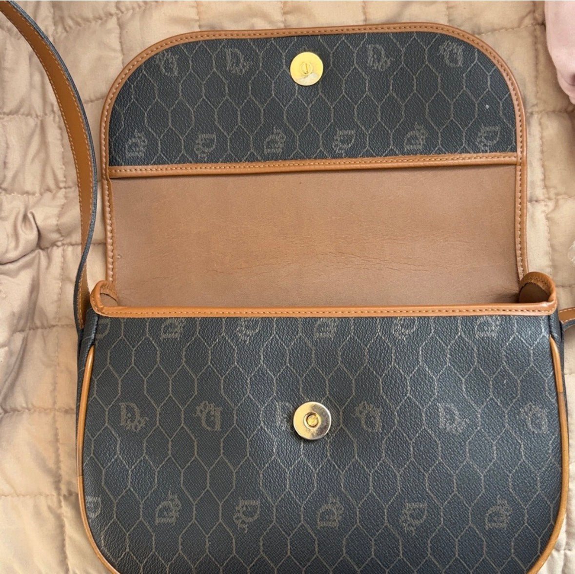 Vintage Dior Honeycomb canvas crossbody bag