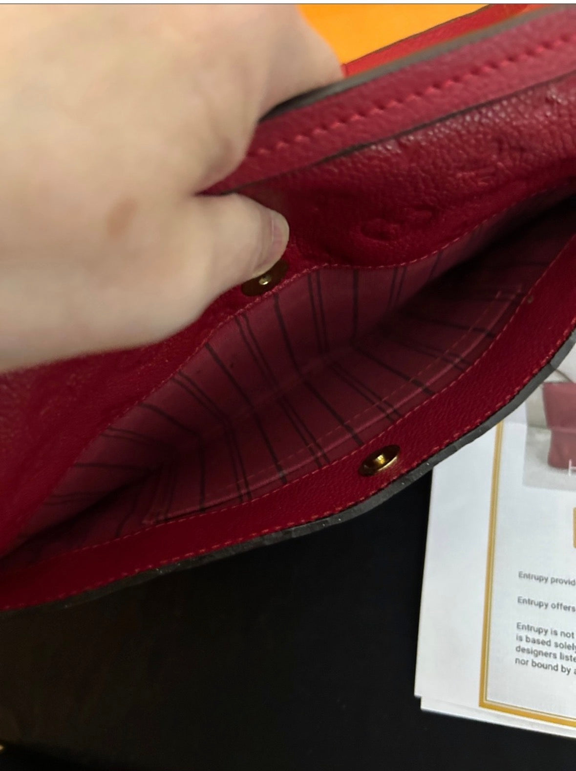 Rare Louis Vuitton Fascinante MM in red Jaipur Empreinte leather