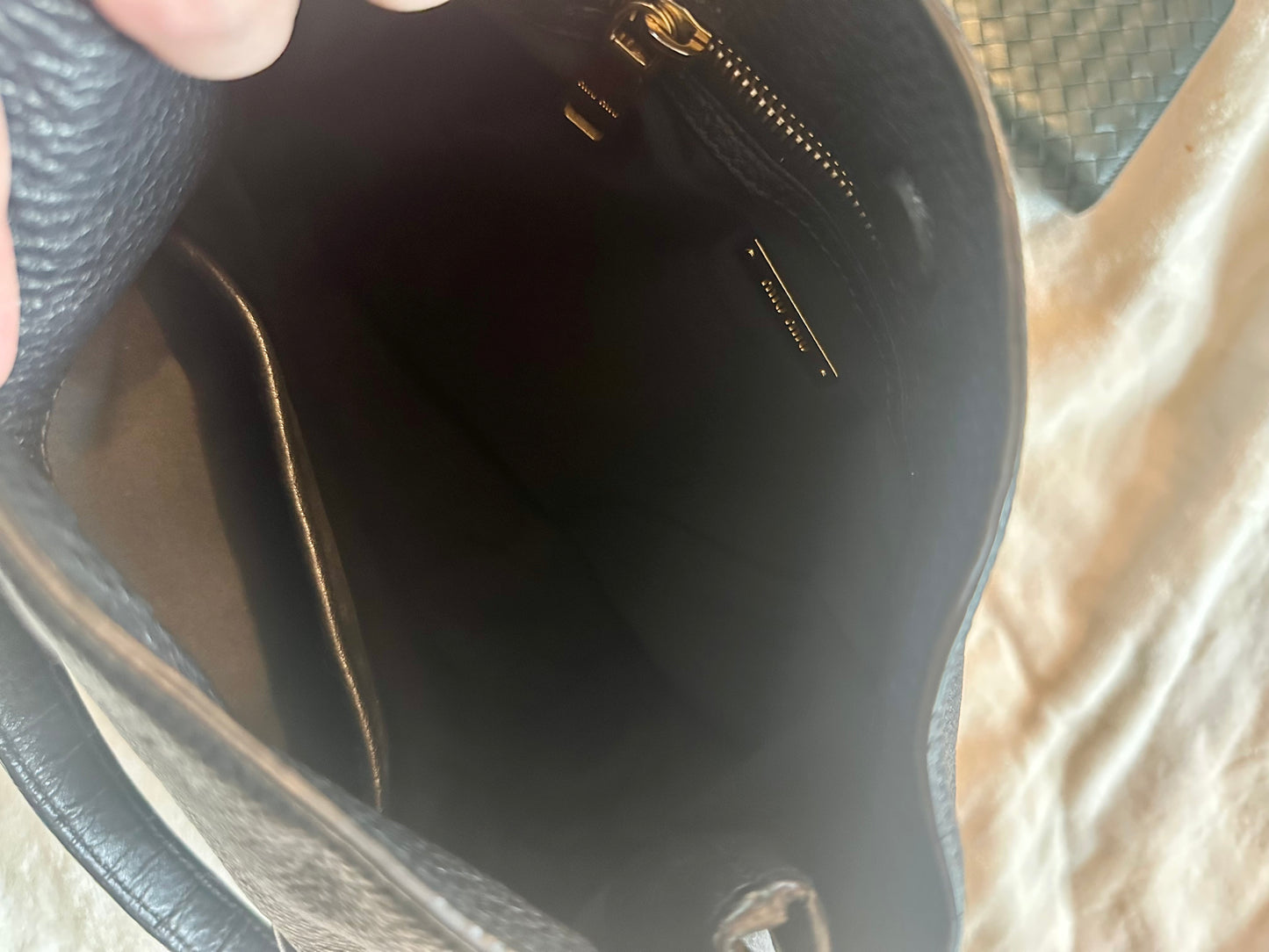 Miu Miu Large Black Soft leather shoulder bag