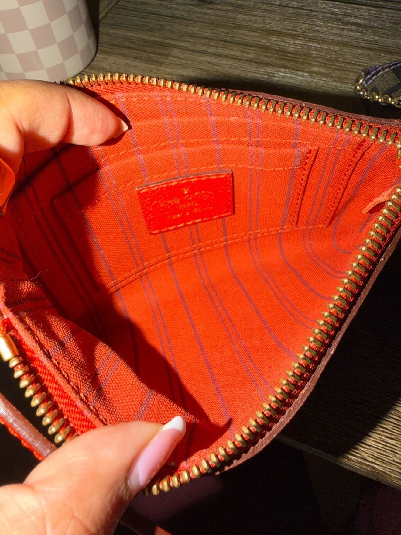 Louis Vuitton Red Empreinte leather mini pochette