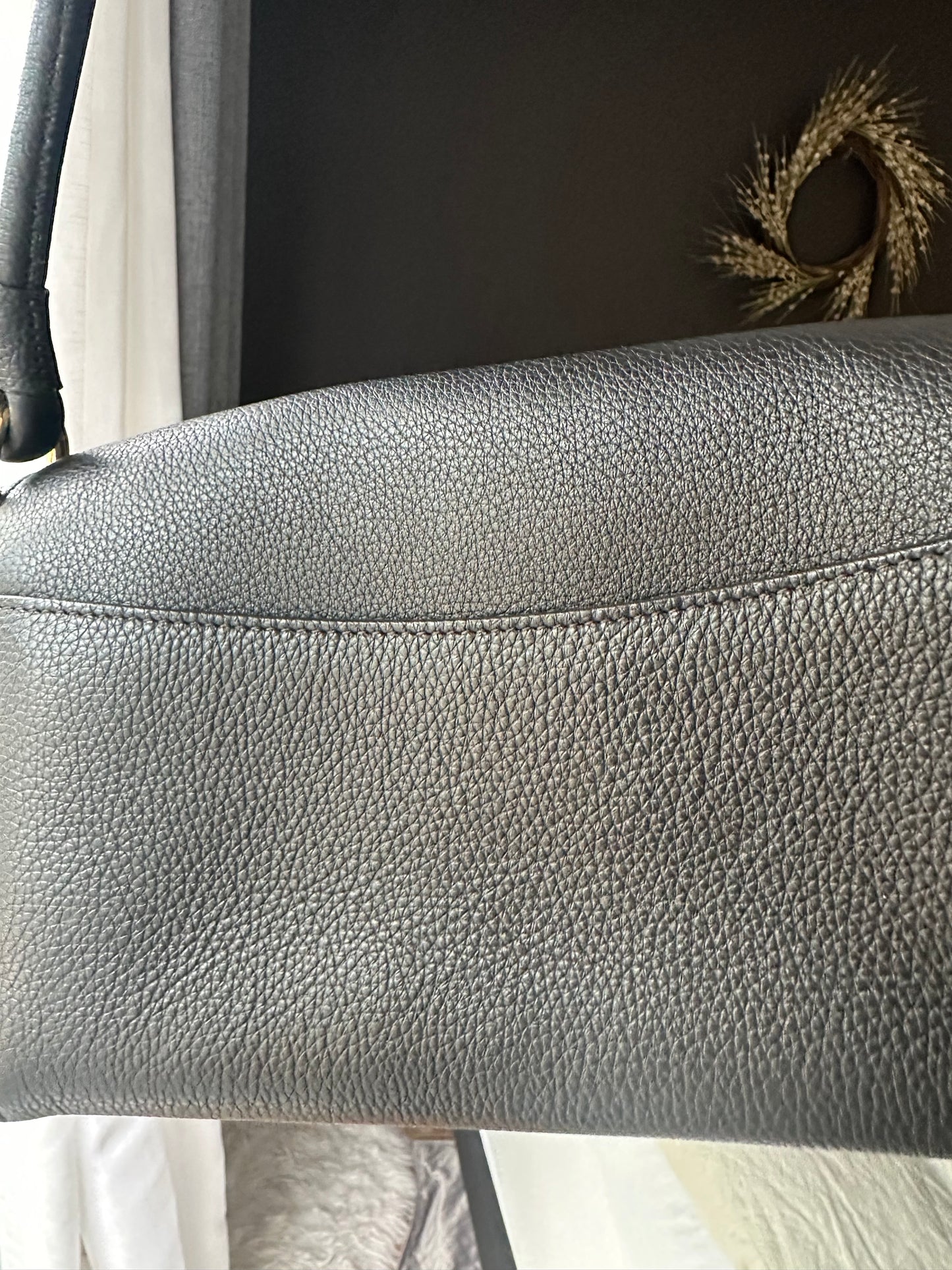Salvatore Ferragamo super cool Black pebbled leather shoulder bag