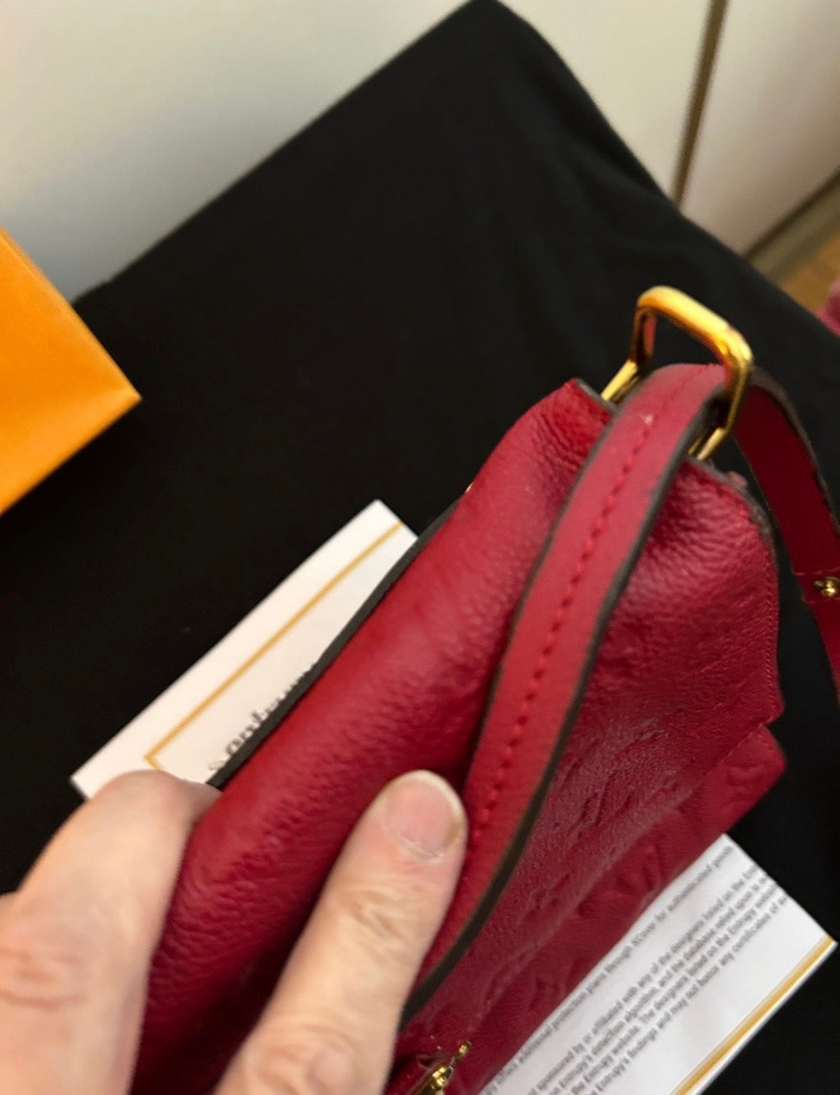 Rare Louis Vuitton Fascinante MM in red Jaipur Empreinte leather