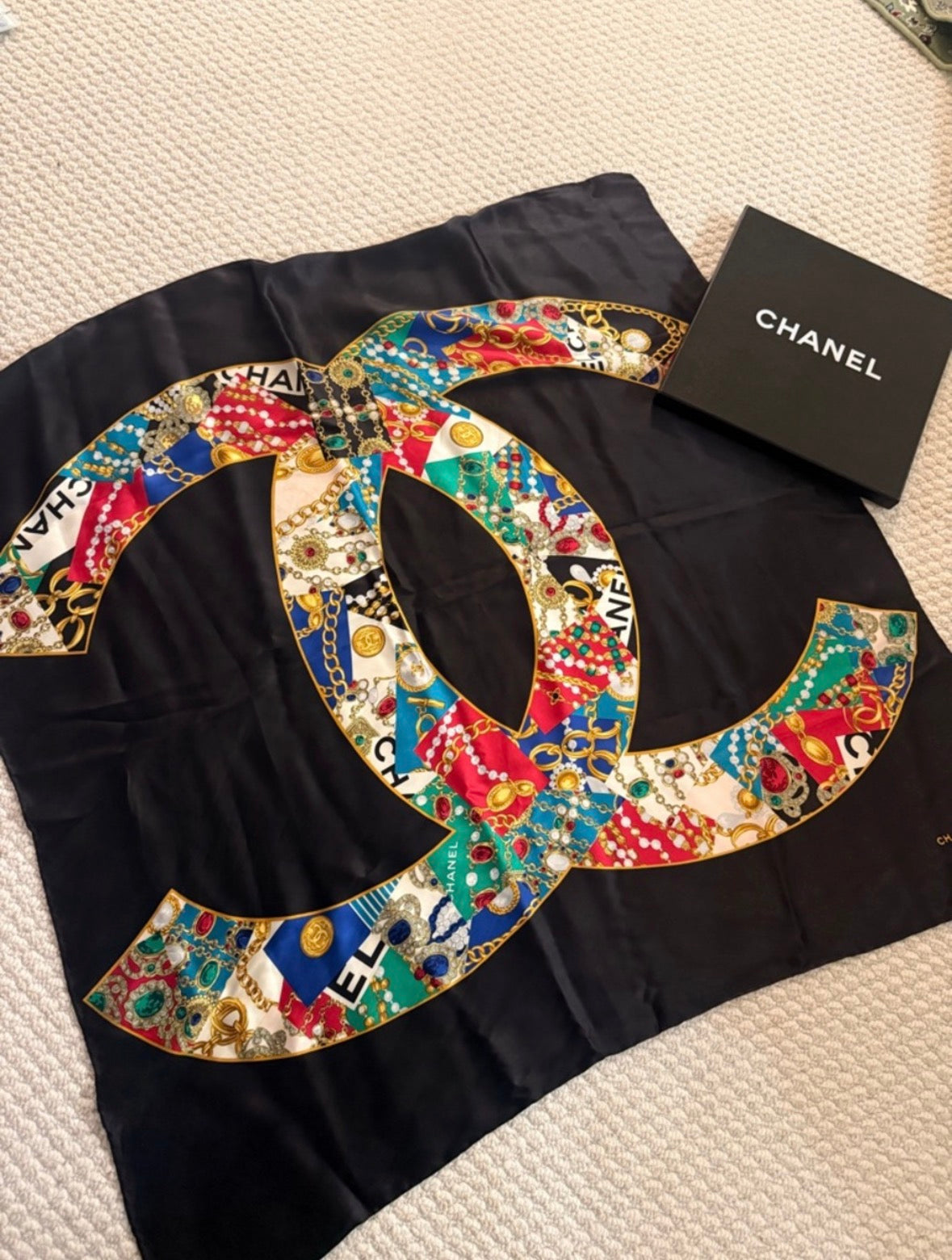 Chanel silk scarf