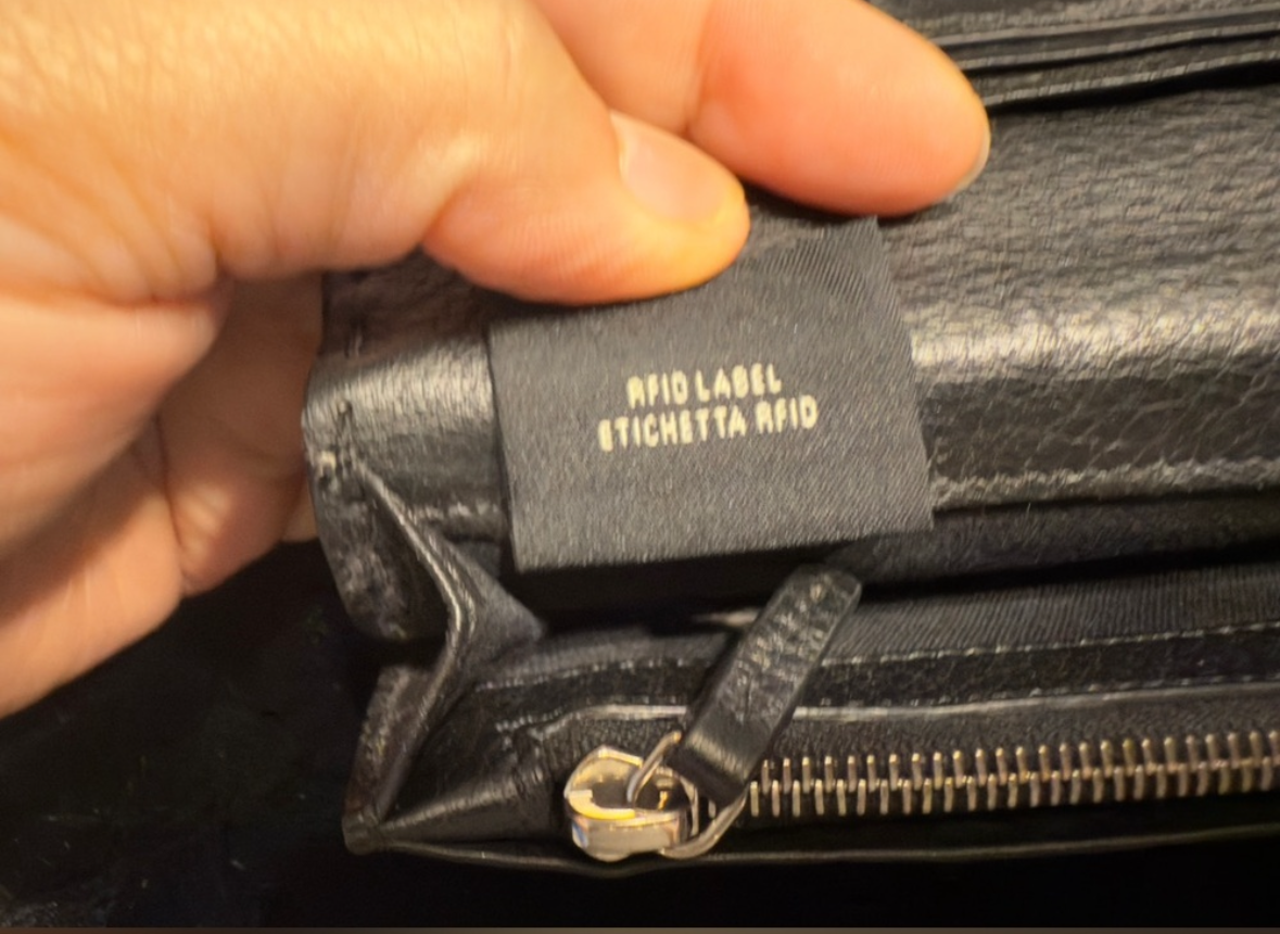 FENDI Selleria Dark Grey Leather Wallet