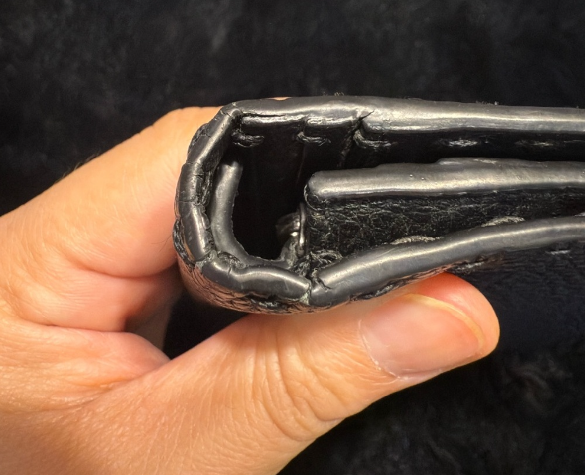 FENDI Selleria Dark Grey Leather Wallet